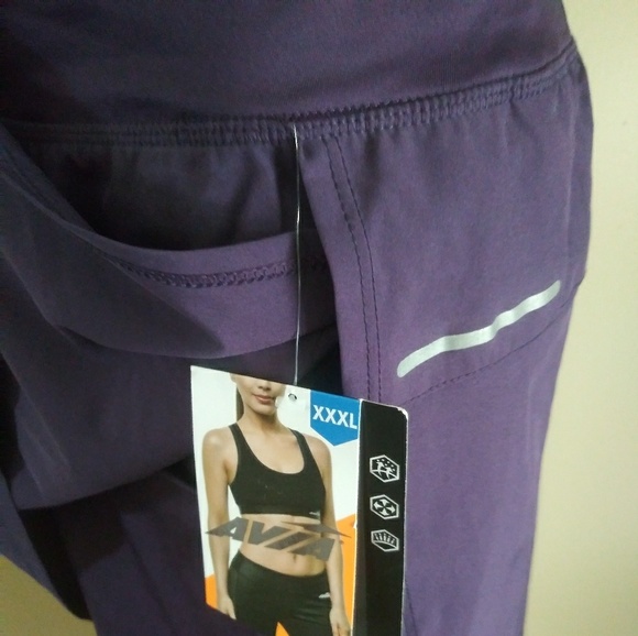 Avia Pants - NEW 3X Avia Purple Side Overlay liner stretch
